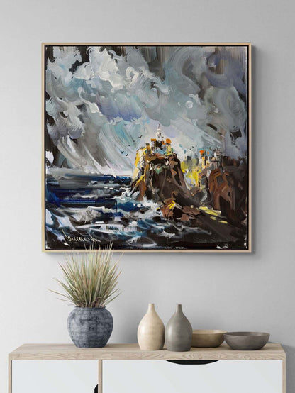 Sisli Mavi Sular Yağlı Boya Tablosu