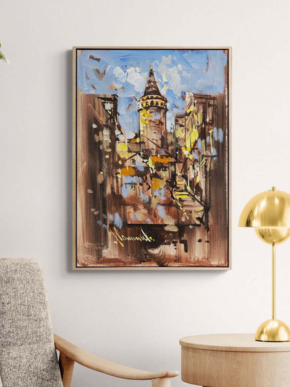 Yükselen Galata Yağlı Boya Tablosu