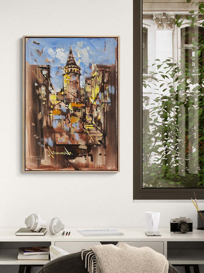 Yükselen Galata Yağlı Boya Tablosu