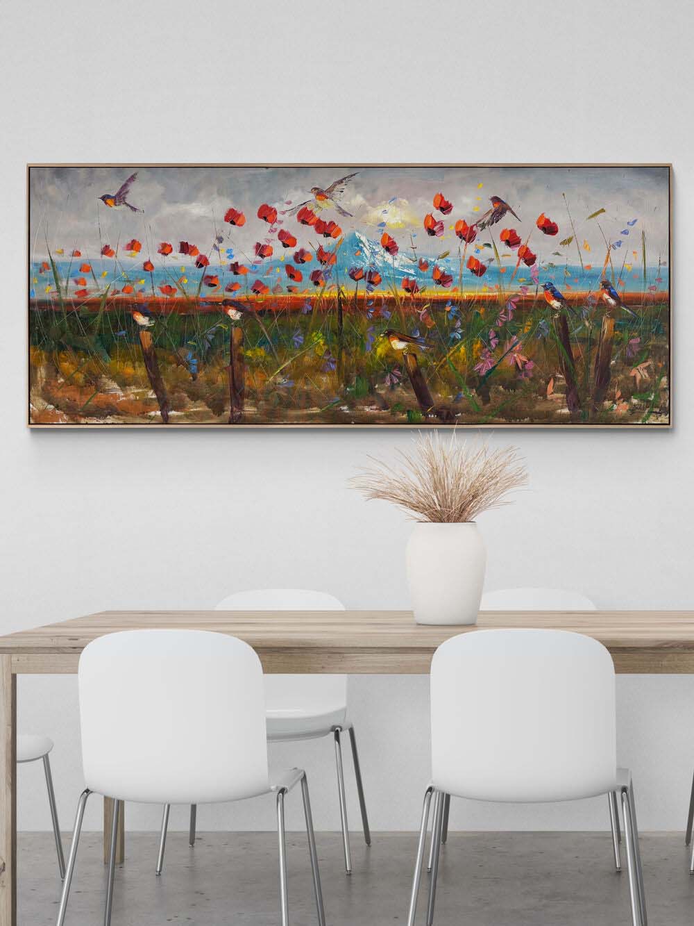 Gelinciklerin Gizli Senfonisi Yağlı Boya Tablosu