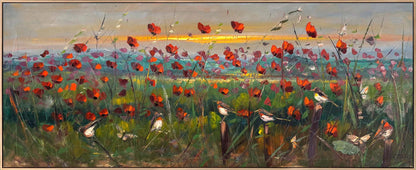 Yabani Çiçeklerin Rüyası Yağlı Boya Tablosu