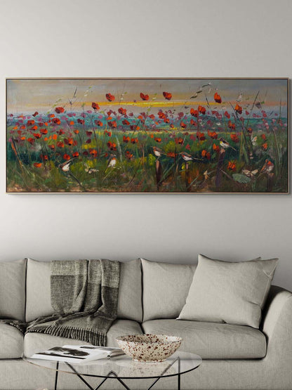 Yabani Çiçeklerin Rüyası Yağlı Boya Tablosu