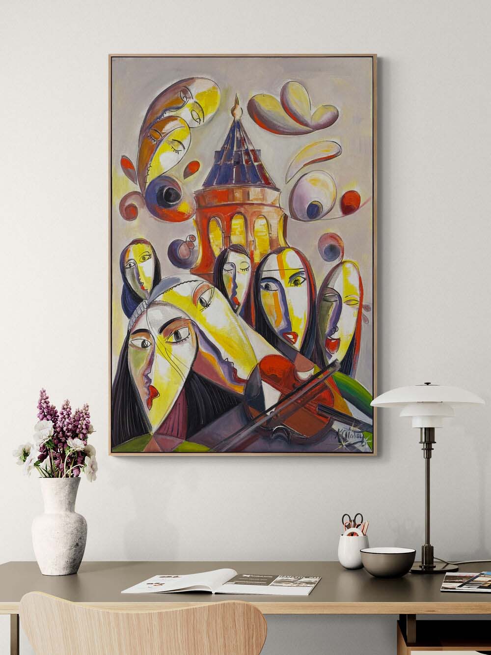 Senkronize Yüzler Yağlı Boya Tablosu