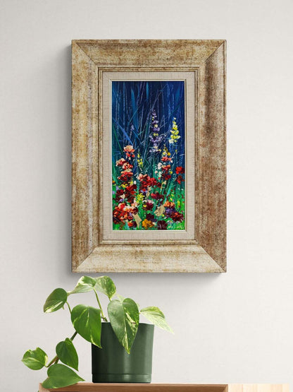 Gece Bahçesi Yağlı Boya Tablosu