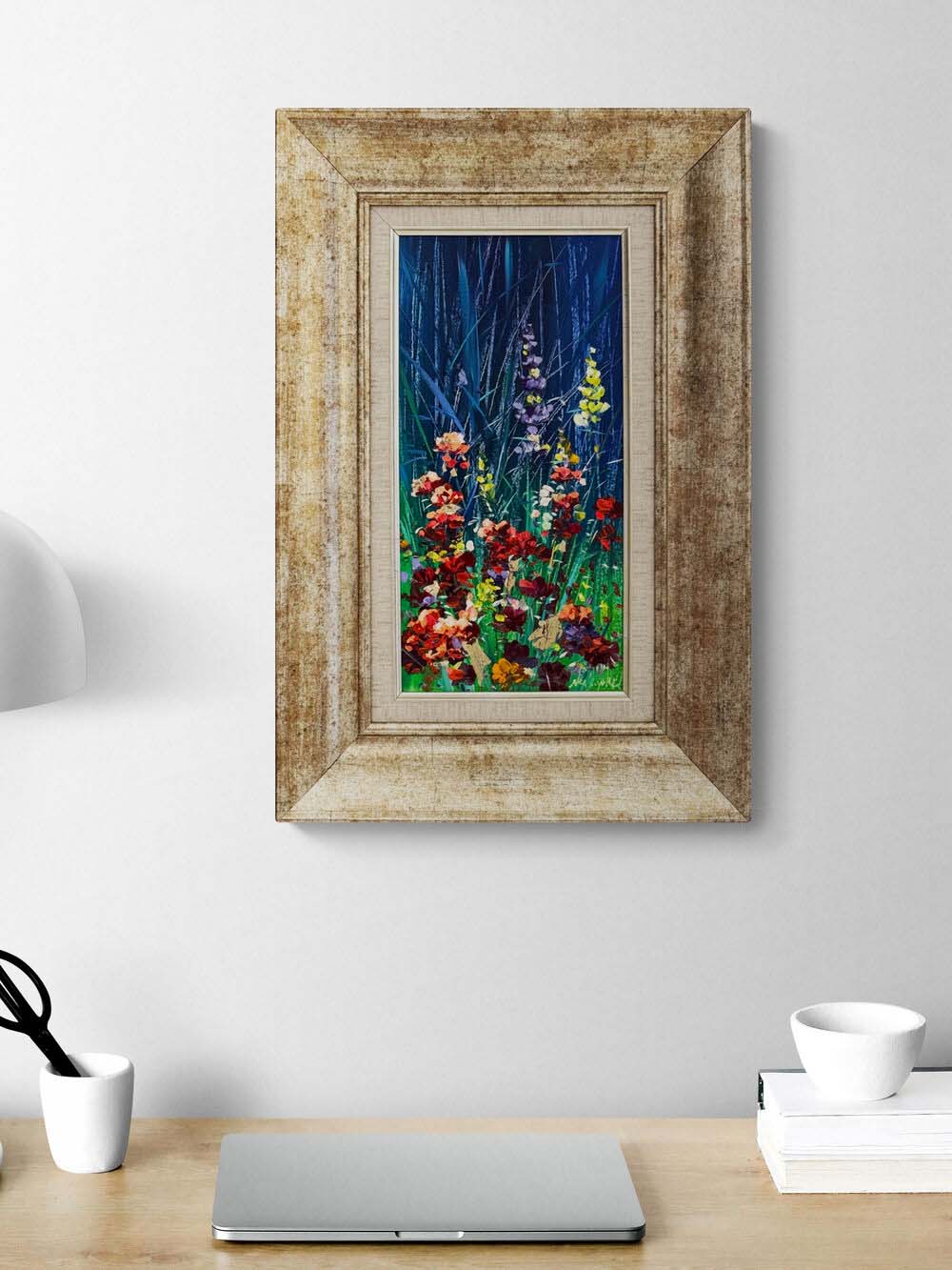 Gece Bahçesi Yağlı Boya Tablosu