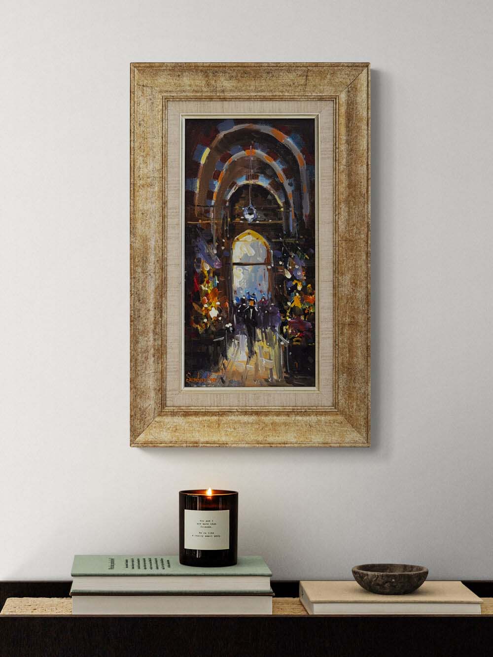 Kapalı Çarşıda Zaman Yağlı Boya Tablosu