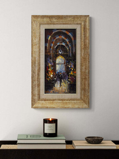 Kapalı Çarşıda Zaman Yağlı Boya Tablosu