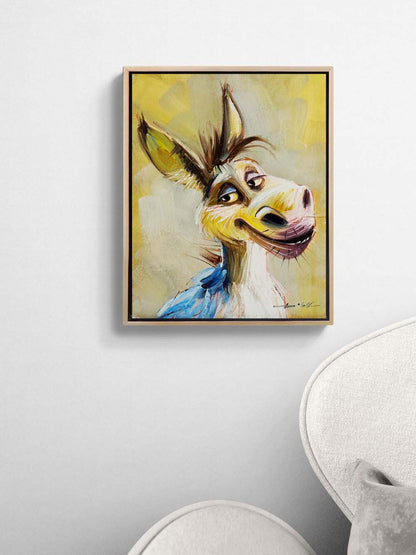 Sevimli Eşek Yağlı Boya Tablosu