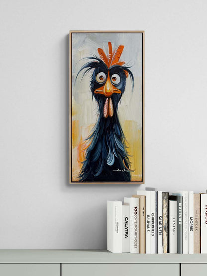 Kara Tavuk Yağlı Boya Tablosu