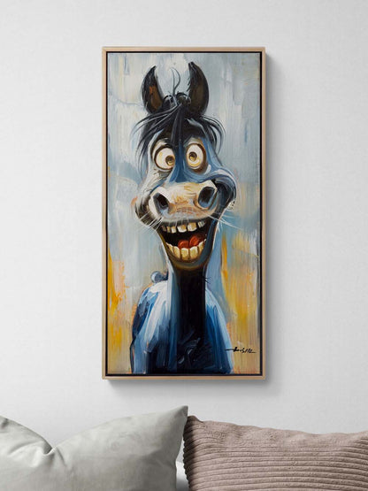 Neşeli Eşek Yağlı Boya Tablosu