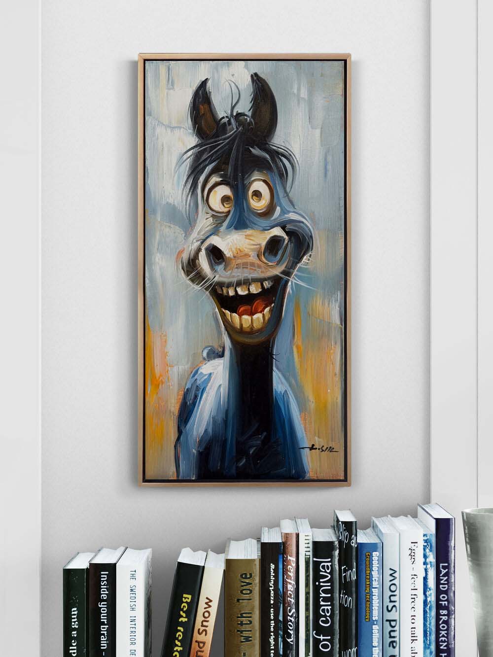 Neşeli Eşek Yağlı Boya Tablosu