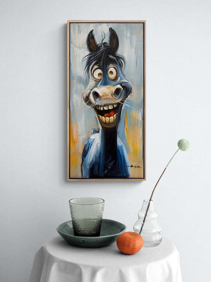 Neşeli Eşek Yağlı Boya Tablosu