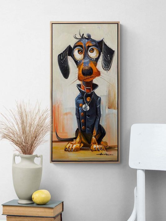 Mutlu Köpek Yağlı Boya Tablosu