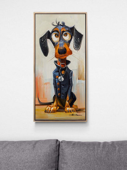 Mutlu Köpek Yağlı Boya Tablosu