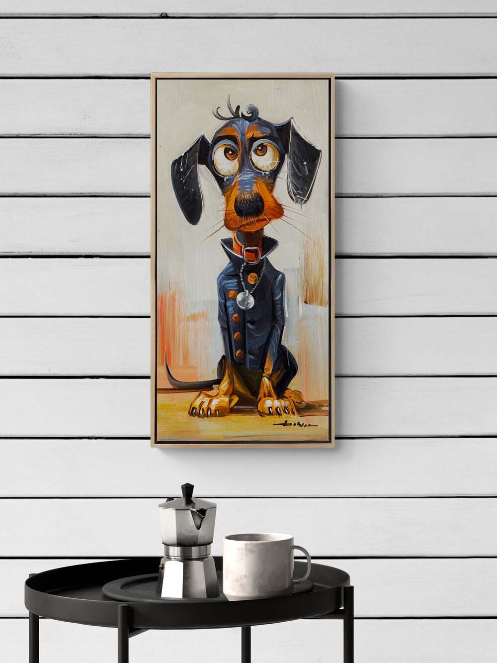 Mutlu Köpek Yağlı Boya Tablosu