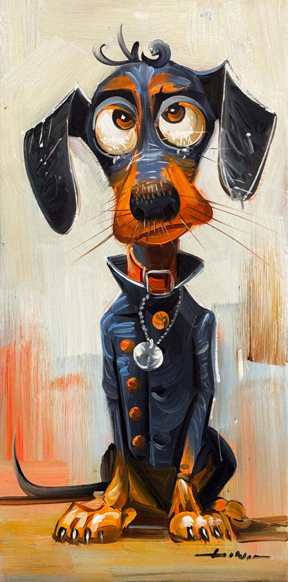 Mutlu Köpek Yağlı Boya Tablosu