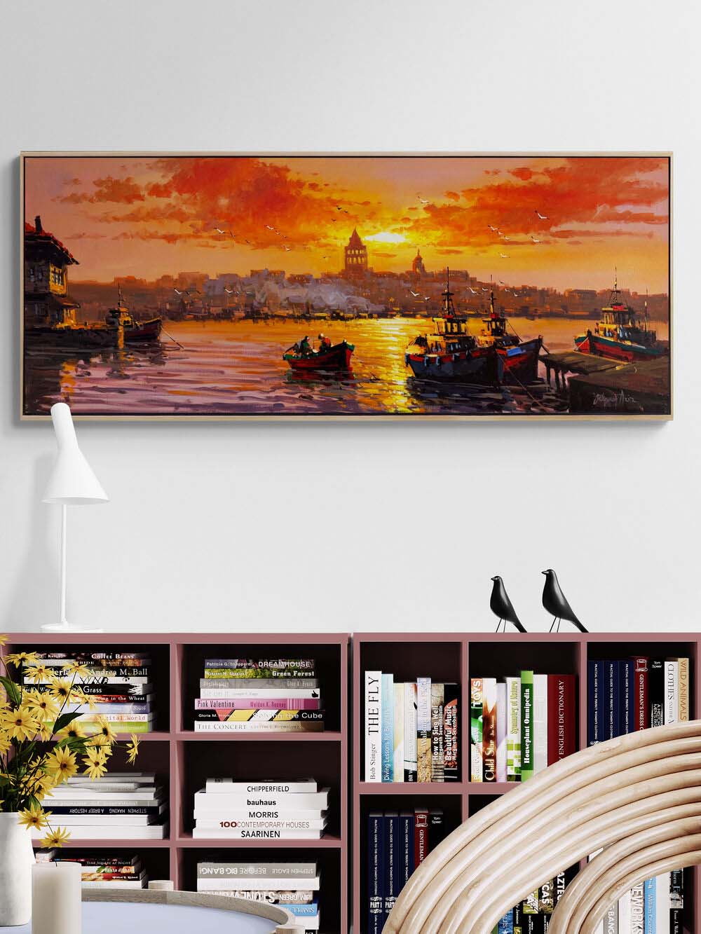 İstanbul’un Kalbinde Akşam Yağlı Boya Tablosu Simurg Sanatevi