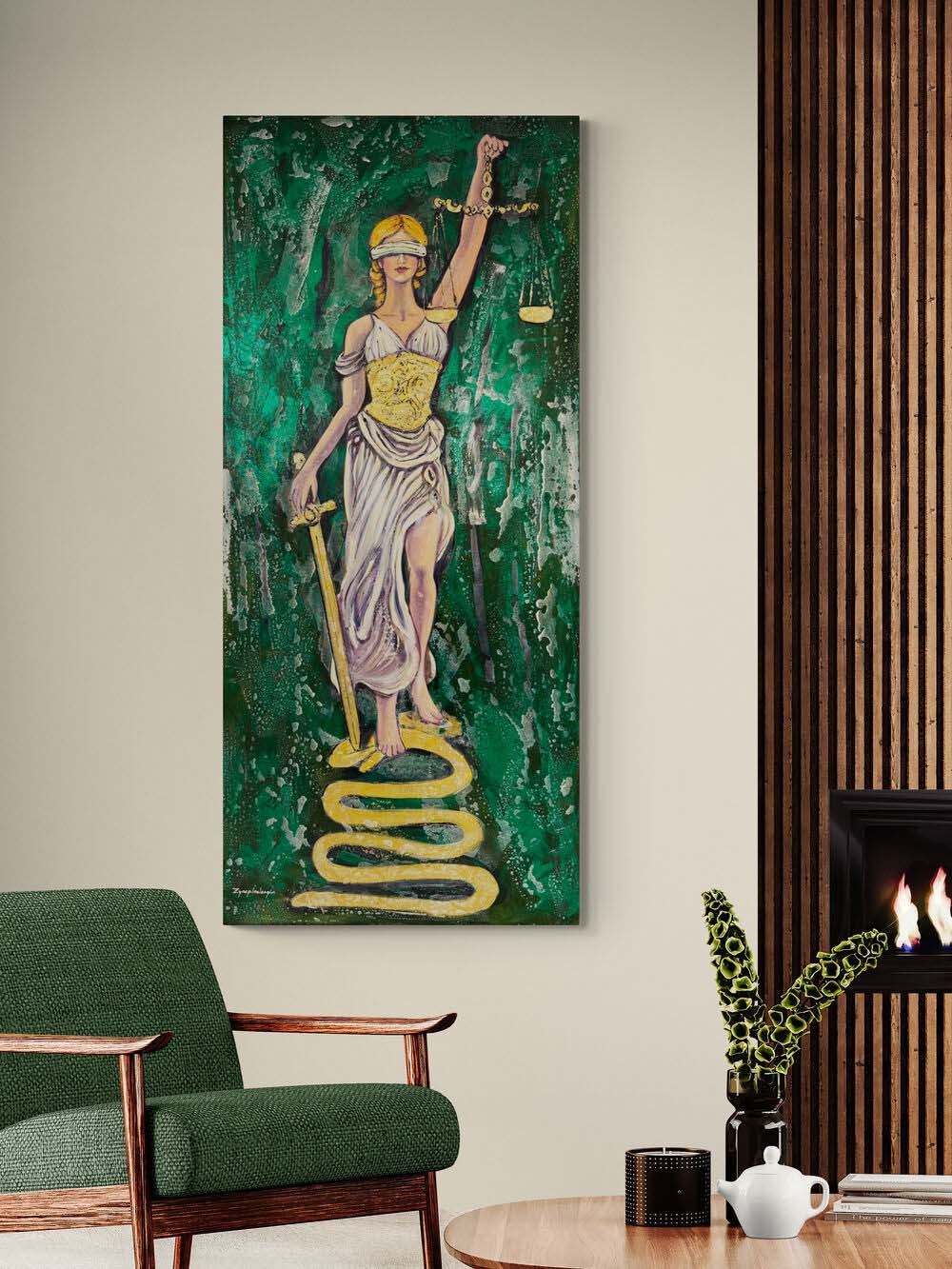 Justitia Rüyası Yağlı Boya Tablosu