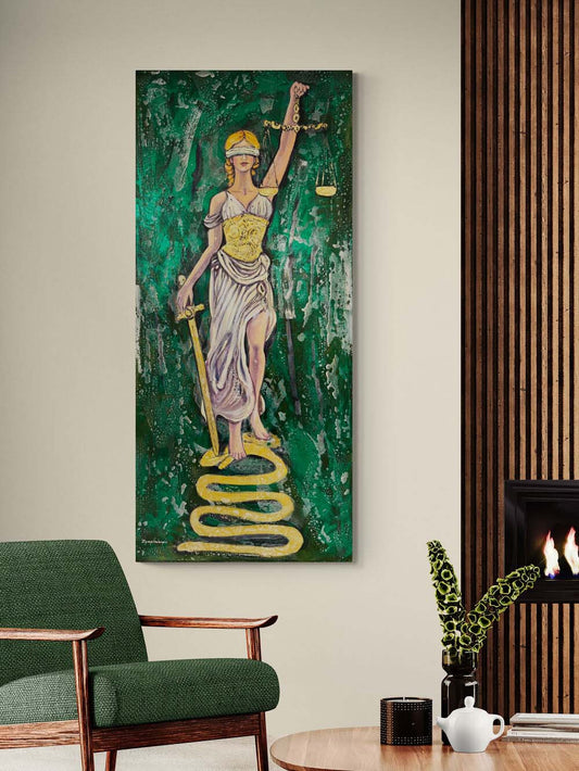 Justitia Rüyası Yağlı Boya Tablosu