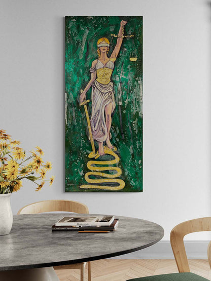 Justitia Rüyası Yağlı Boya Tablosu
