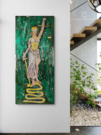 Justitia Rüyası Yağlı Boya Tablosu