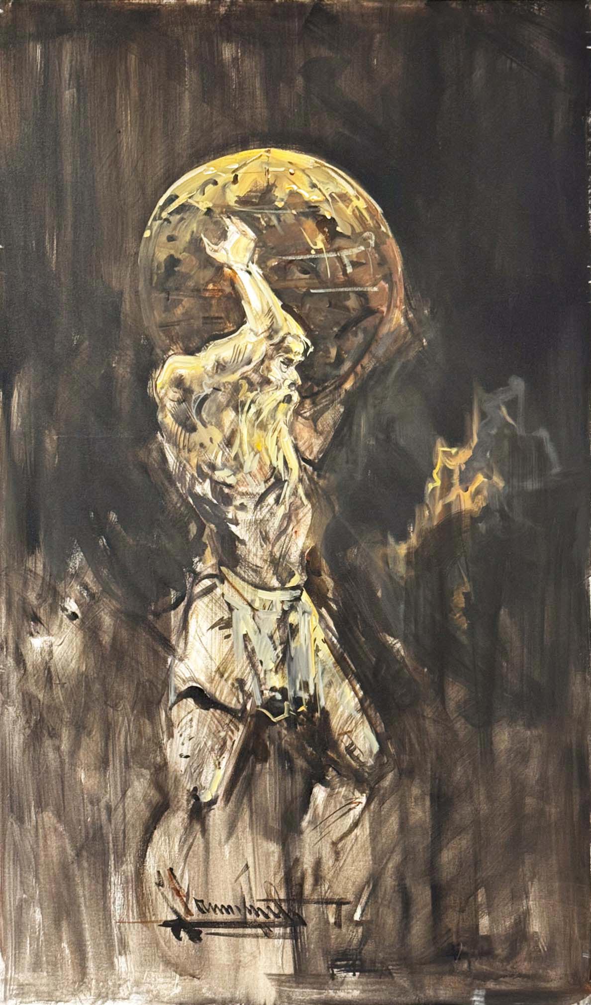 Gök Kubbenin Ağırlığı Yağlı Boya Tablosu