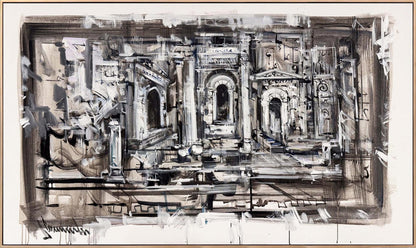 Sütunların Yankısı Yağlı Boya Tablosu