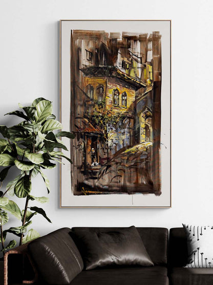 Zamanın Yıprattığı Yağlı Boya Tablosu