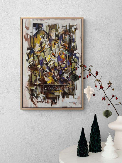 Dinamik Çarpışma Yağlı Boya Tablosu