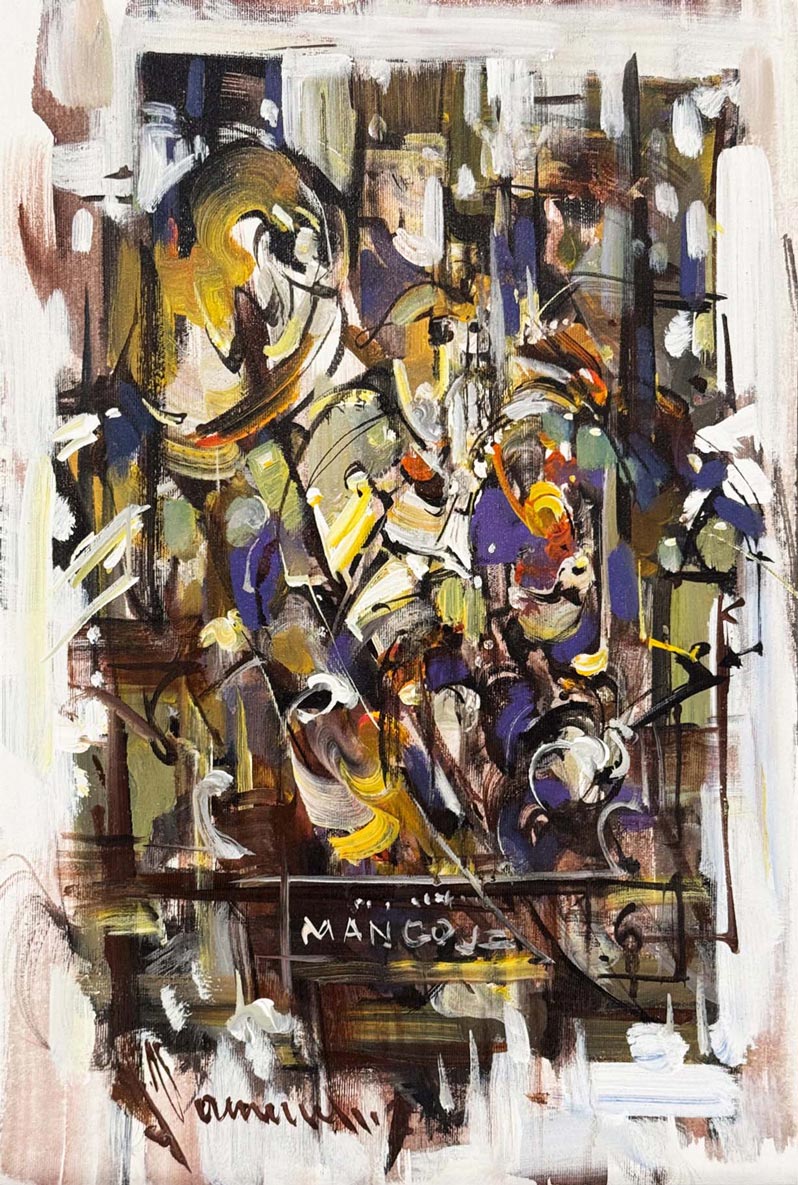 Dinamik Çarpışma Yağlı Boya Tablosu