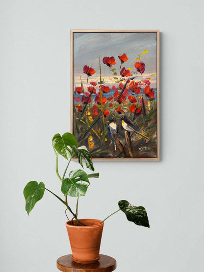 Gelincikler Akışta Yağlı Boya Tablosu