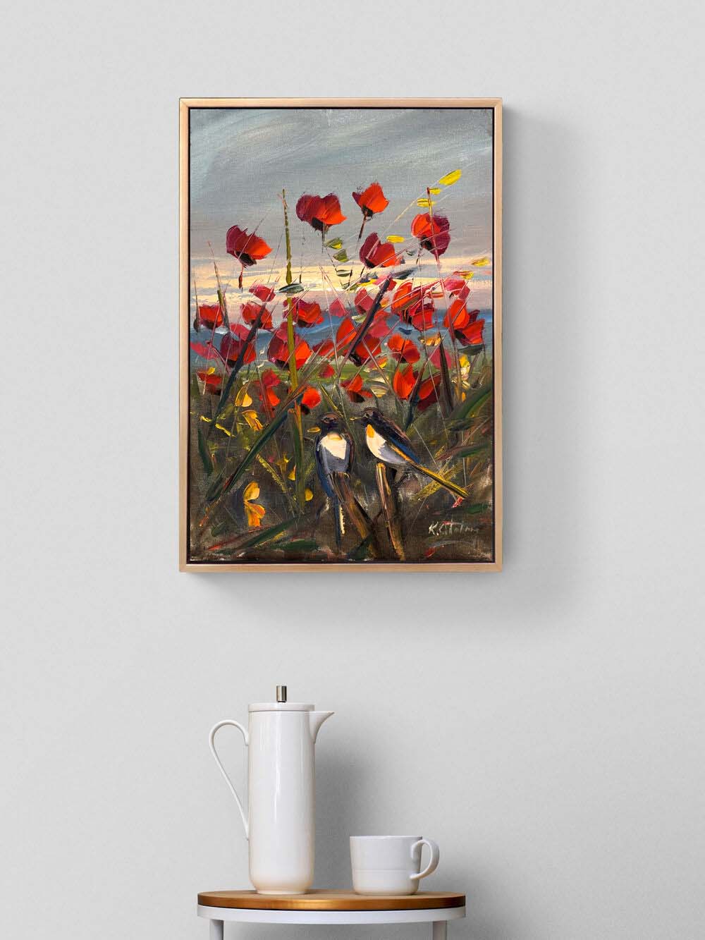 Gelincikler Akışta Yağlı Boya Tablosu