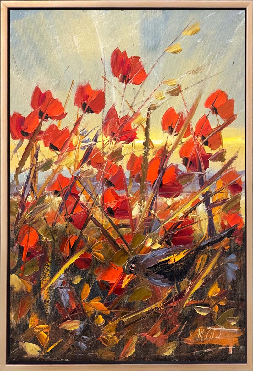 Mağrur Gelincikler Yağlı Boya Tablosu