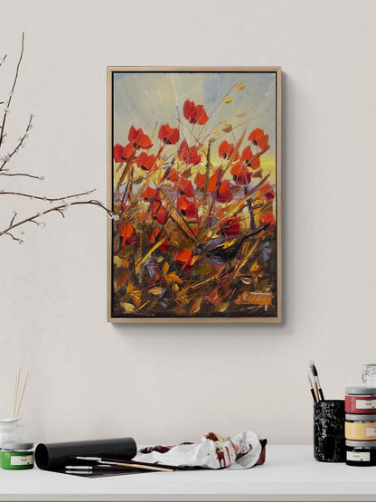 Mağrur Gelincikler Yağlı Boya Tablosu