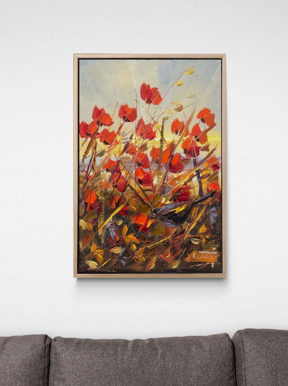 Mağrur Gelincikler Yağlı Boya Tablosu