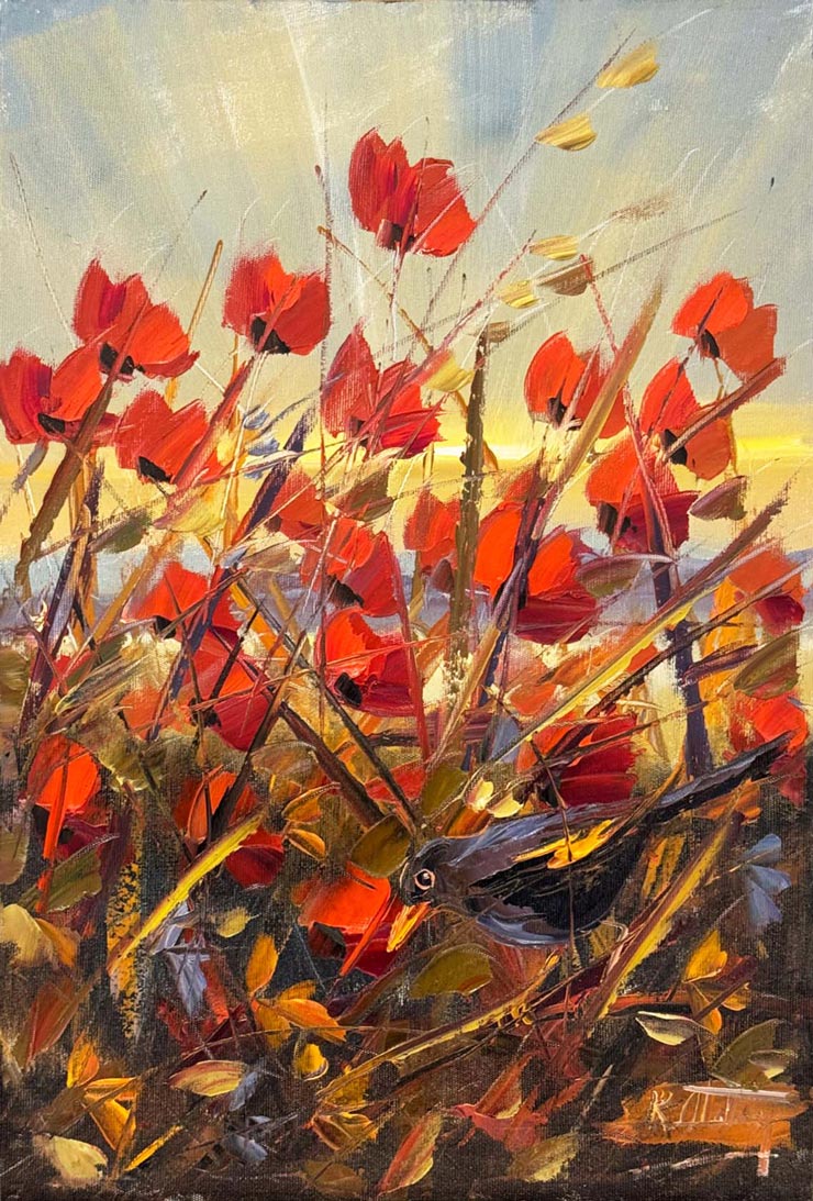 Mağrur Gelincikler Yağlı Boya Tablosu