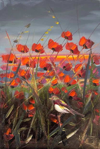 Hüzün Çiçekleri Yağlı Boya Tablosu