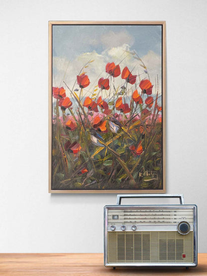 Savrulan Gelincikler Yağlı Boya Tablosu