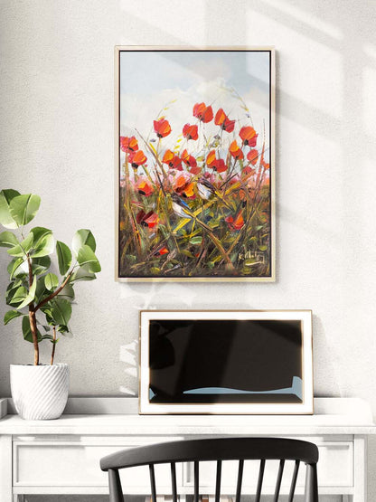 Savrulan Gelincikler Yağlı Boya Tablosu