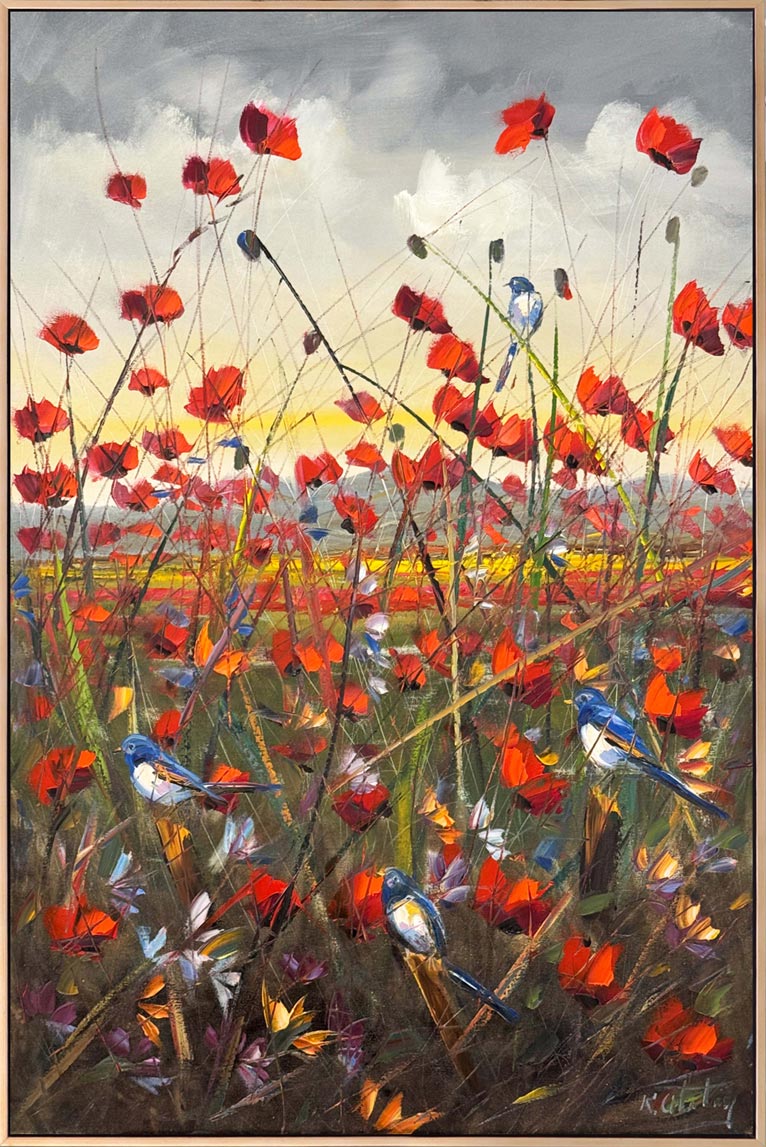 Kırda Kanat Çırpmak Yağlı Boya Tablosu