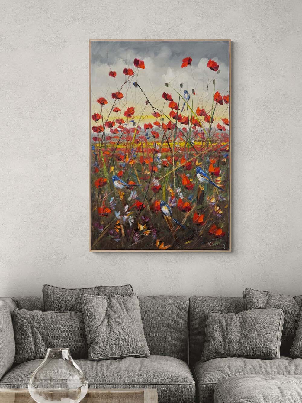 Kırda Kanat Çırpmak Yağlı Boya Tablosu