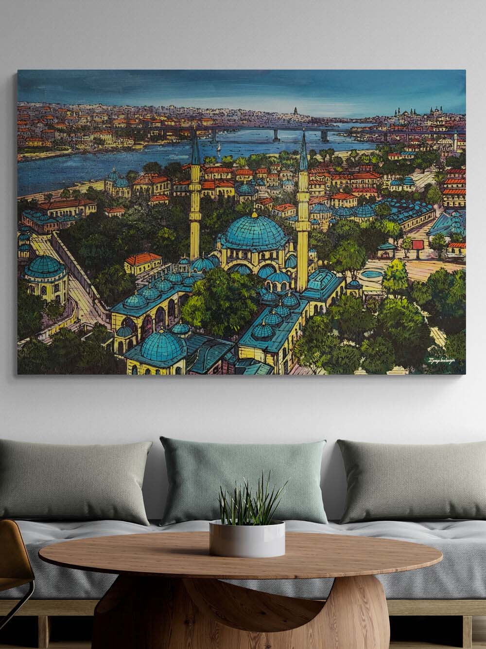 Eyüp Cami Yağlı Boya Tablosu Simurg Sanatevi