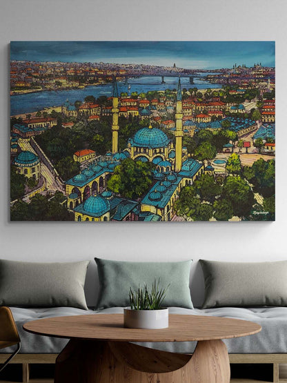 Eyüp Cami Yağlı Boya Tablosu Simurg Sanatevi