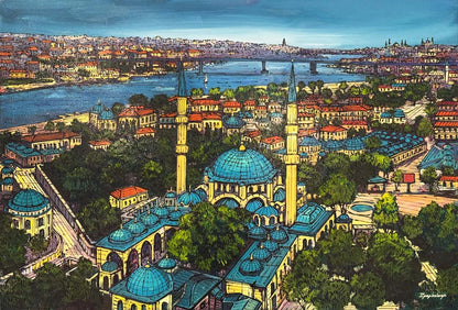 Eyüp Cami Yağlı Boya Tablosu Simurg Sanatevi