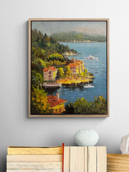 Seyirde Yalılar Yağlı Boya Tablosu