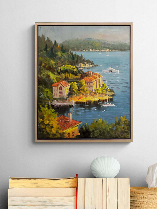 Seyirde Yalılar Yağlı Boya Tablosu