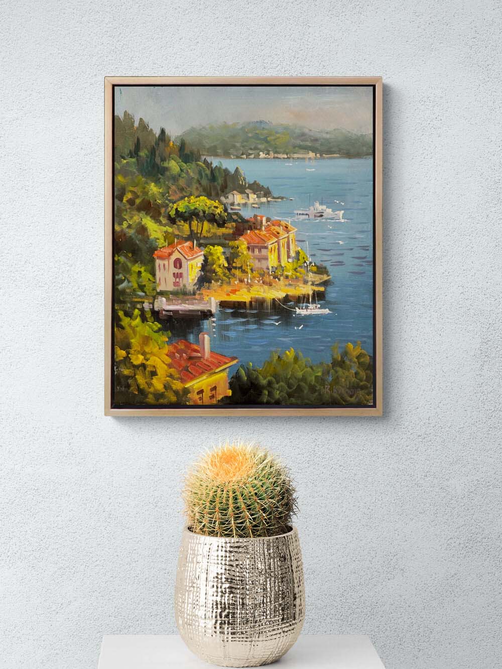 Seyirde Yalılar Yağlı Boya Tablosu