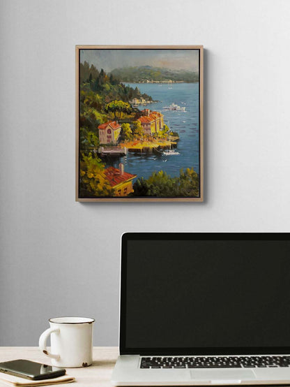 Seyirde Yalılar Yağlı Boya Tablosu