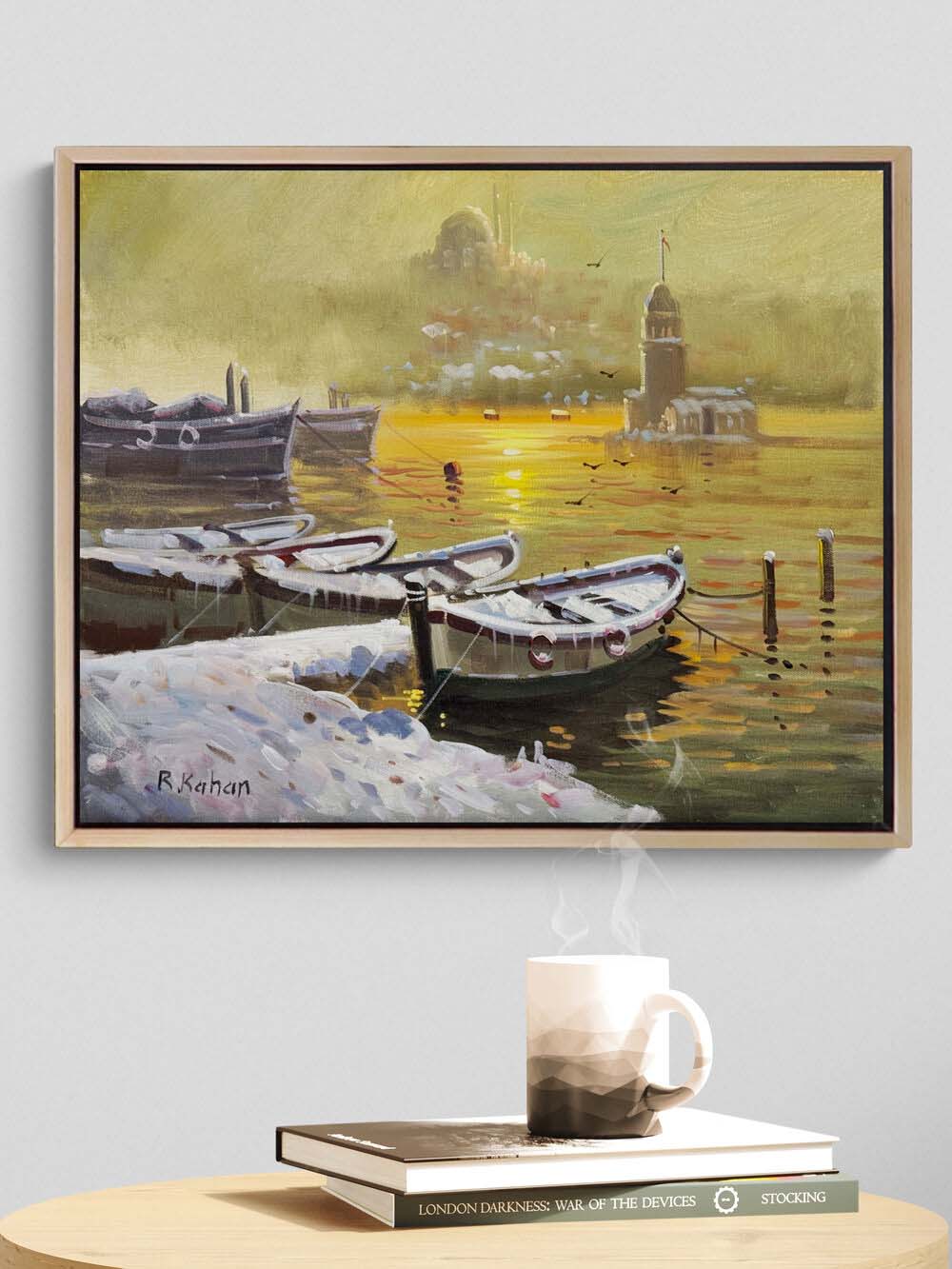 Üsküdar'da Akşamüstü Yağlı Boya Tablosu