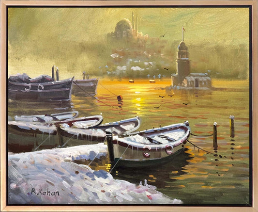 Üsküdar'da Akşamüstü Yağlı Boya Tablosu